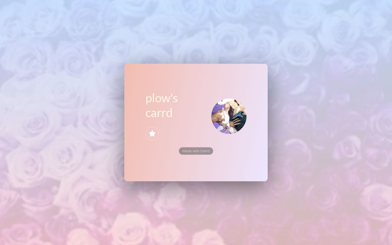 Carrd profile picture for @plow